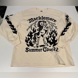 NEW Macklemore Summer Tour 2022 Long Sleeve T-Shirt Double Sided Size  Large Tan